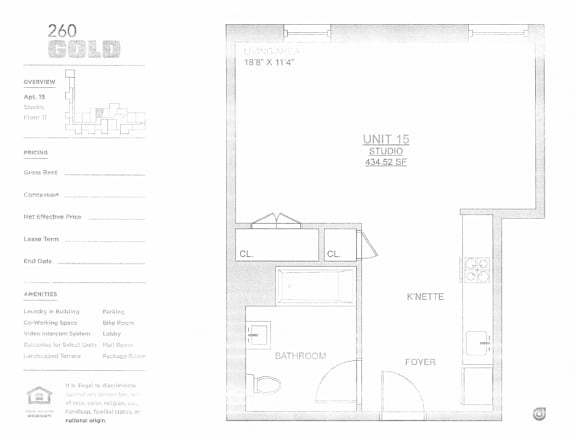 Studio 1 Bath