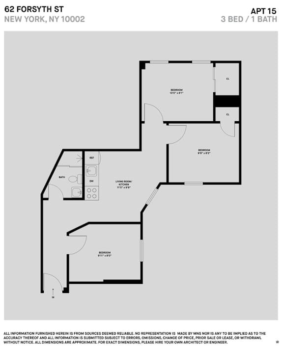 3 Bed 1 Bath