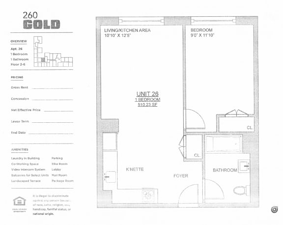 1 Bed 1 Bath