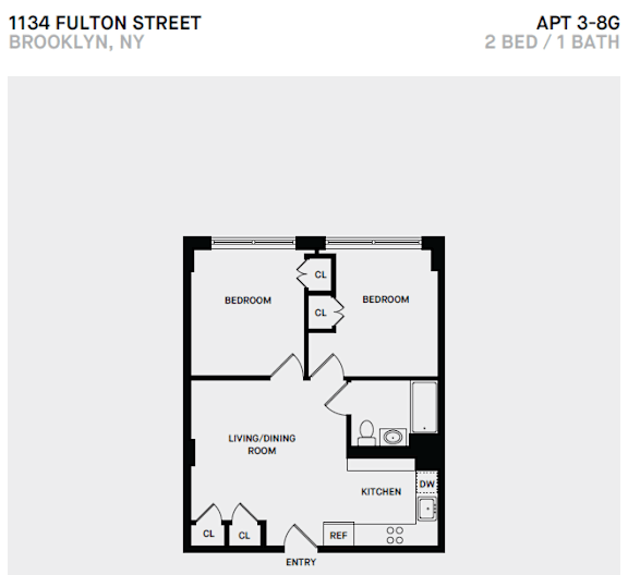 2 Bed 1 Bath