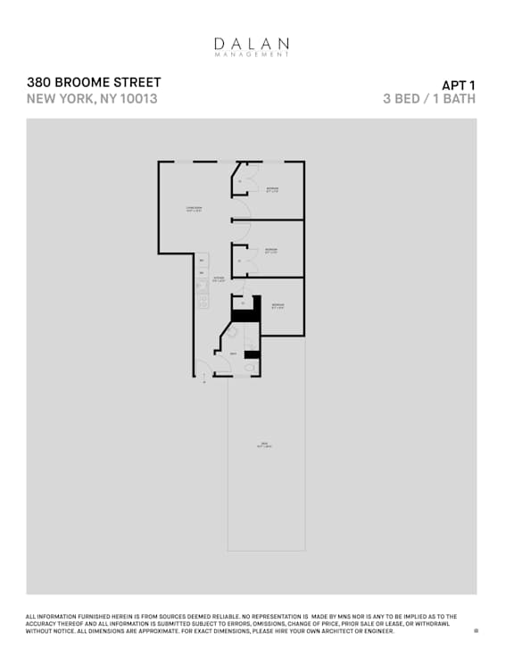 3 Bed 1 Bath