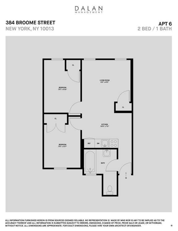 2 Bed 1 Bath