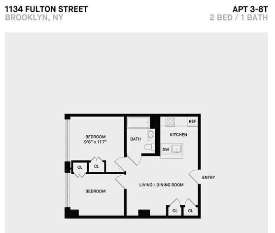 2 Bed 2 Bath