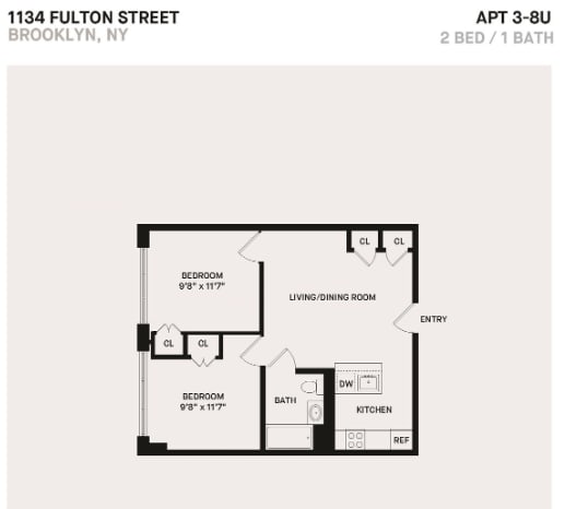 2 Bed 1 Bath