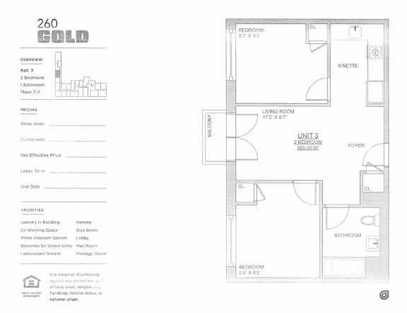 2 Bed 1 Bath