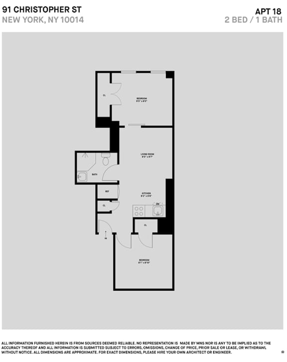 2 Bed 1 Bath