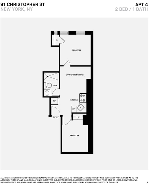 2 Bed 1 Bath