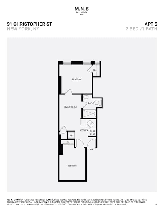 2 Bed 1 Bath