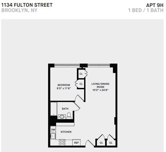 9H 1 Bed 1 Bath