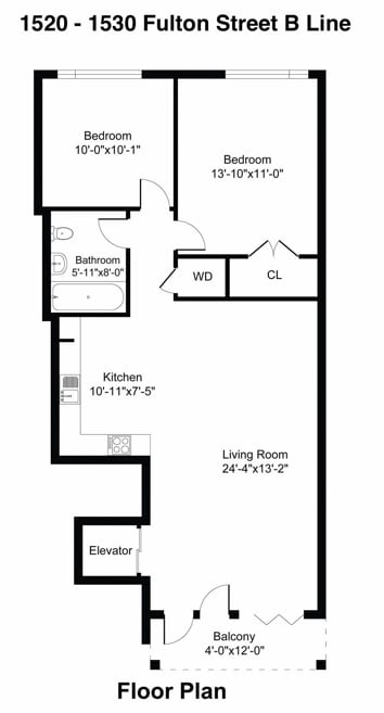 B Line 2 Bed 1 Bath