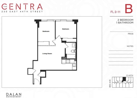 2 Bed 1 Bath
