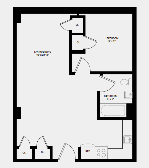 2 Bed 1 Bath