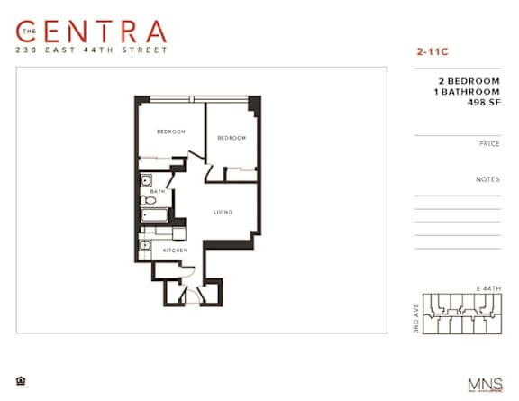 2 Bed 1 Bath