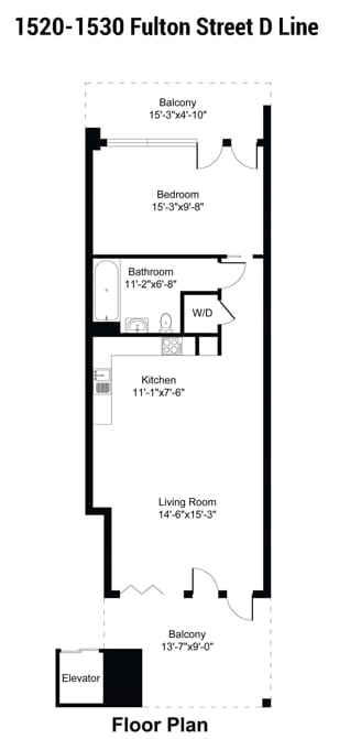 D Line 1 Bed 1 Bath