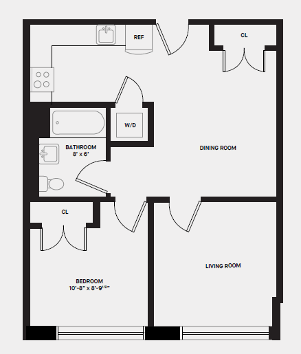 D Line 2 Bed 1 Bath