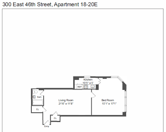 E Line 1 Bed 1 Bath
