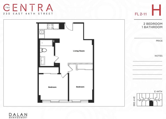 2 Bed 1 Bath