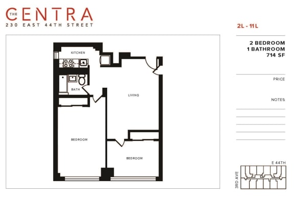 2 Bed 1 Bath