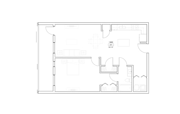 the floor plan of the first floor of a house