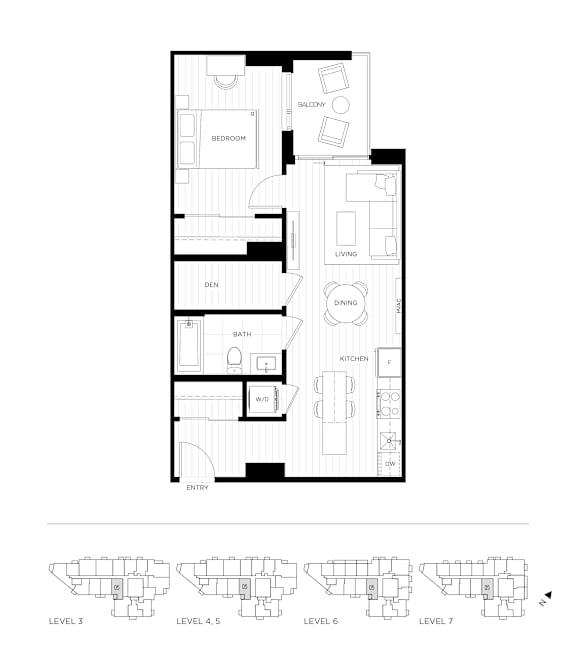 A black and white image of a floor plan for a building with multiple levels.