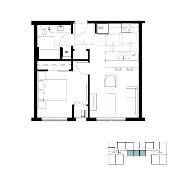 the floor plan of the midtown apartments