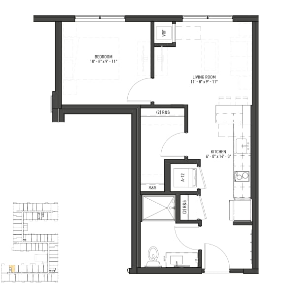 Floor Plan  the floor plan of the apartment