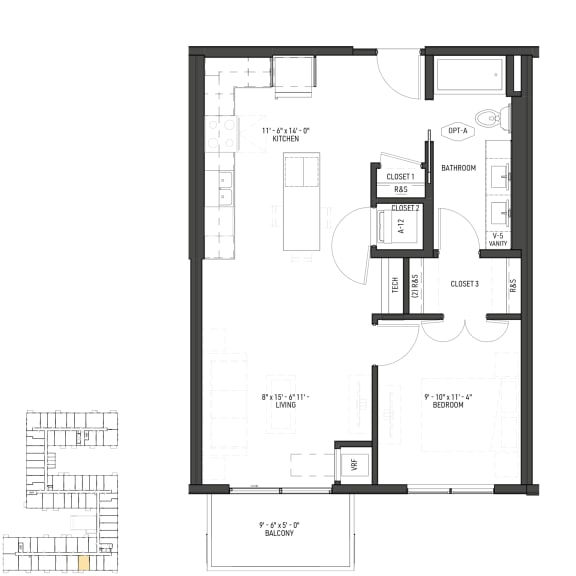 Floor Plan  the floor plan of the apartment