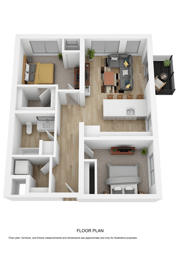 A floor plan of a house with labeled rooms.