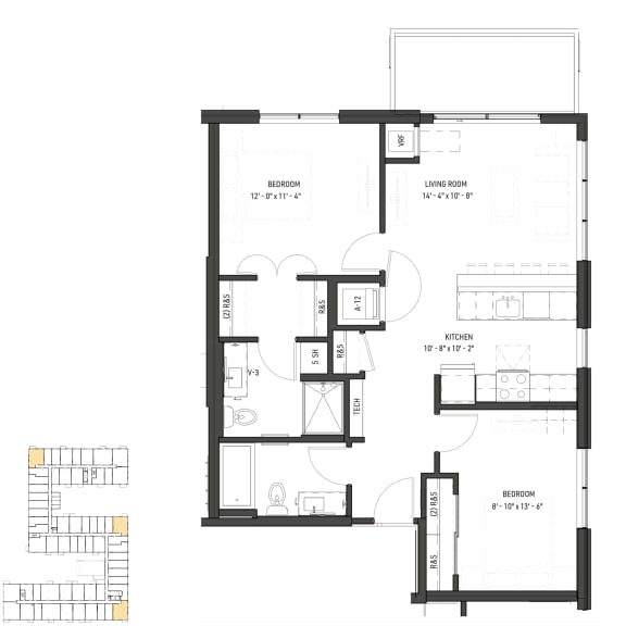 Floor Plan  a floor plan of a house with a black and white