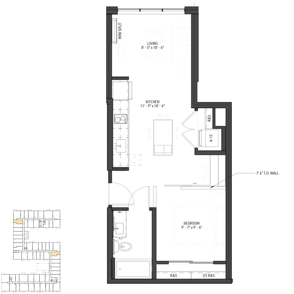 the floor plan of the apartment