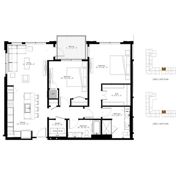 A black and white floor plan of a two-level home with labeled rooms.