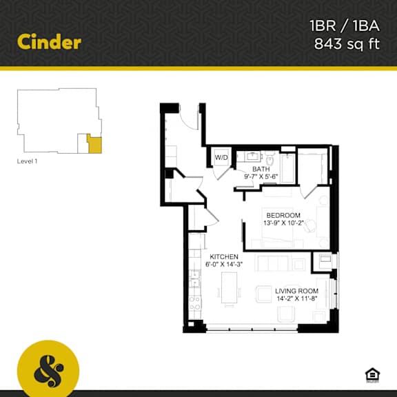 a floor plan of a home with a bedroom and a living room