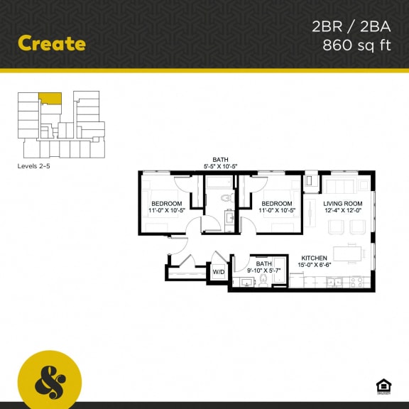 a floor plan of a home with a bedroom and a living room