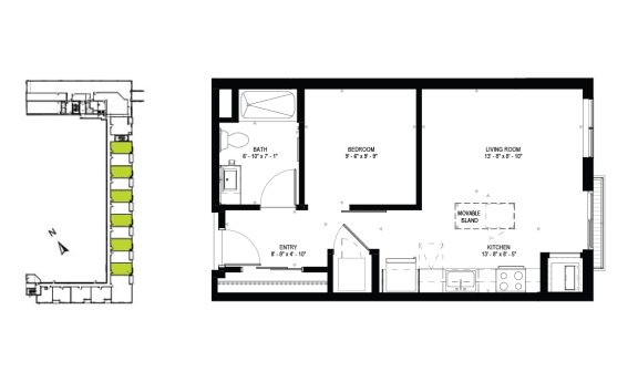 a floor plan of a house that is outlined in black and white