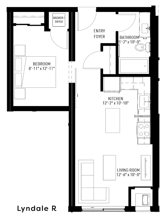 A floor plan of a residential property named Lyndale R.