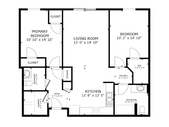 A black and white image of a house floor plan.