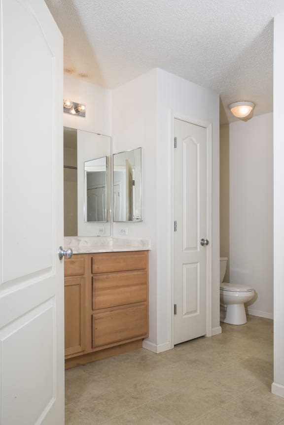 a bathroom with a toilet and a sink and a mirror