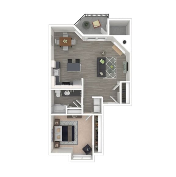 a floor plan of 1122 square feet with a bedroom and a living room