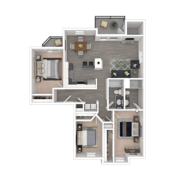 a796 floor plan  1 bedroom with 2 baths  119