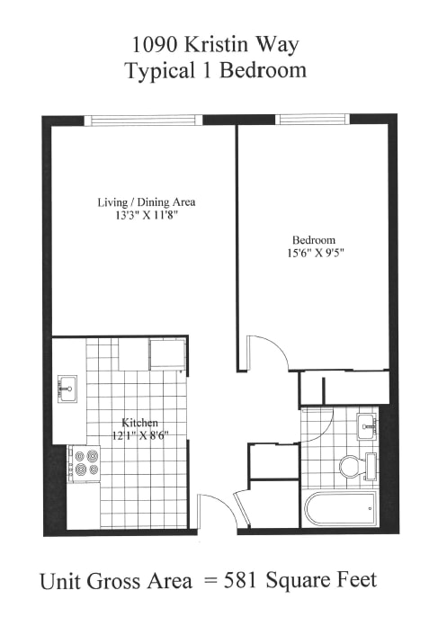 Floor Plan  a floor plan of the unit