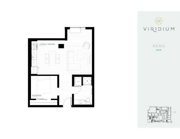 Floor Plan  floor plan of one bedroom