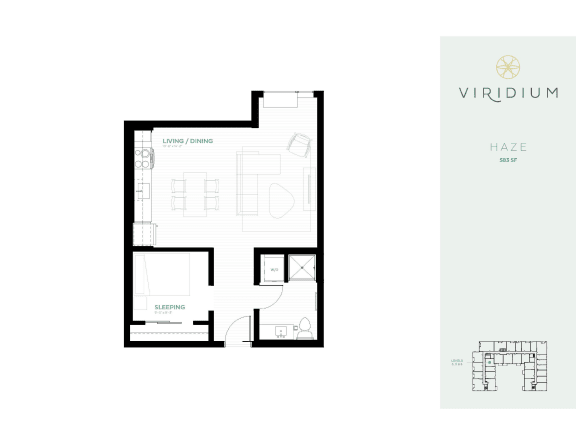 Floor Plan  floor plan of 1 bedroom