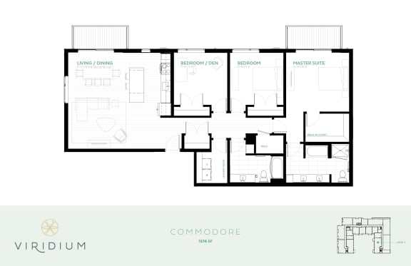 a floor plan of the condo