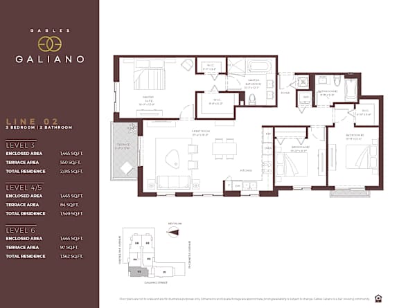 Three bedroom, two bathroom residence
