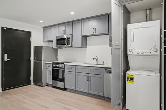 Kitchen with Laundry Center