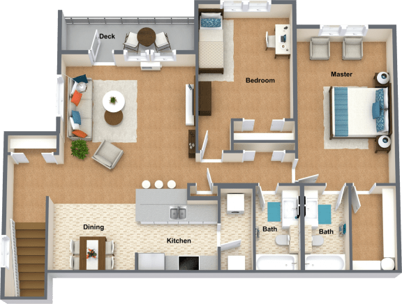 a floor plan of a house with a living room and a dining room