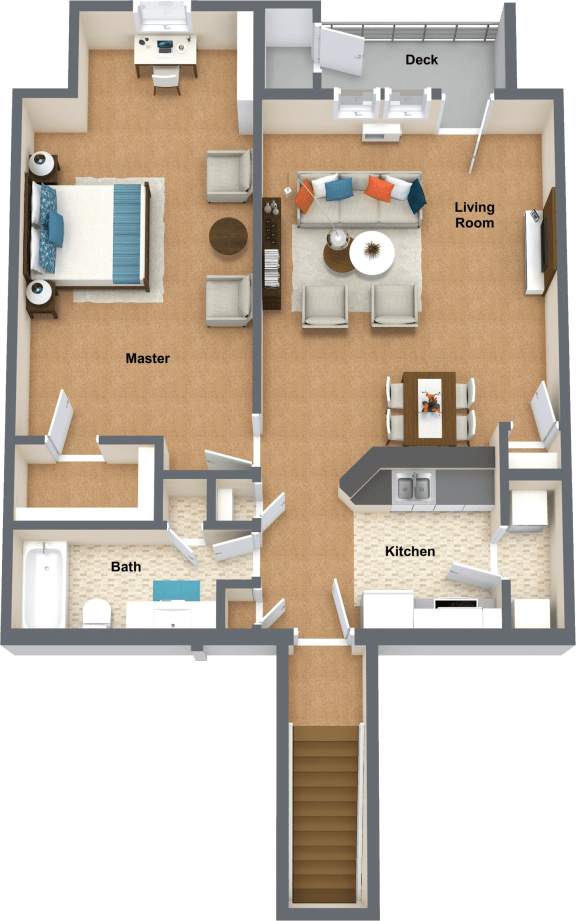 a floor plan of a house with a living room and a kitchen