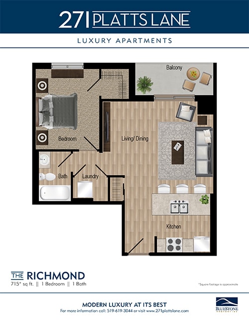 a floor plan of the richmond apartments