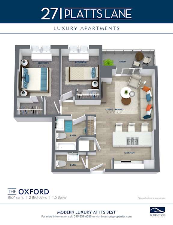 A floor plan for a modern luxury apartment at 27 Platts Lane.
