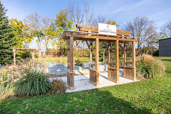 Community Garden with plots available for residents